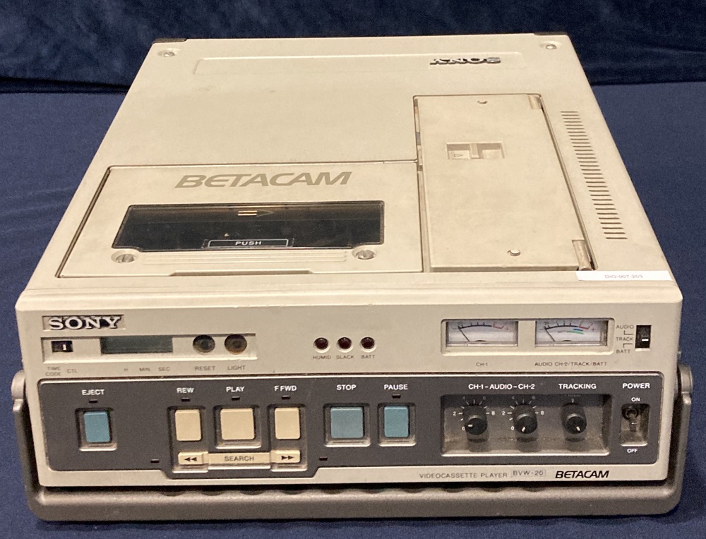 Sony Videocassette Player BVW-20